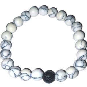 Gorgeous 7chakra crystal volcanic stone beaded bracelet